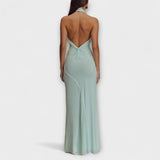 Olalla | Vestido largo fluido con cuello halter