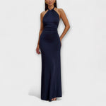 Olalla | Vestido largo fluido con cuello halter
