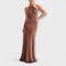 Olalla | Vestido largo fluido con cuello halter