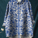 Otilia | Blusa informal vintage con estampado floral indio