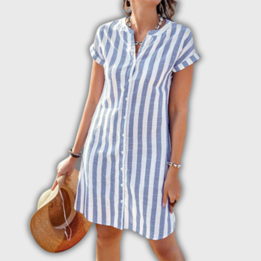 Pastora | Vestido midi de rayas