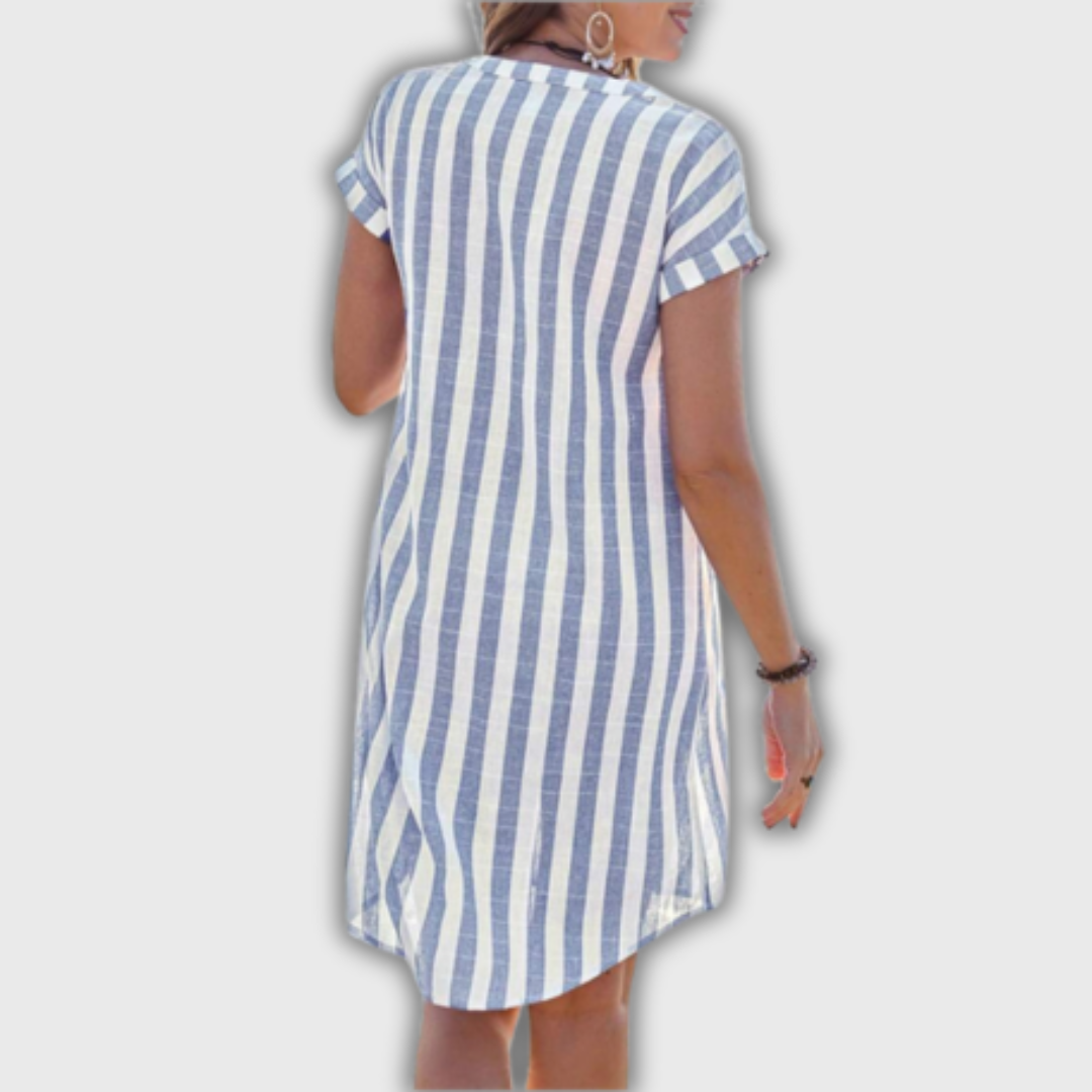 Pastora | Vestido midi de rayas