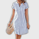 Pastora | Vestido midi de rayas