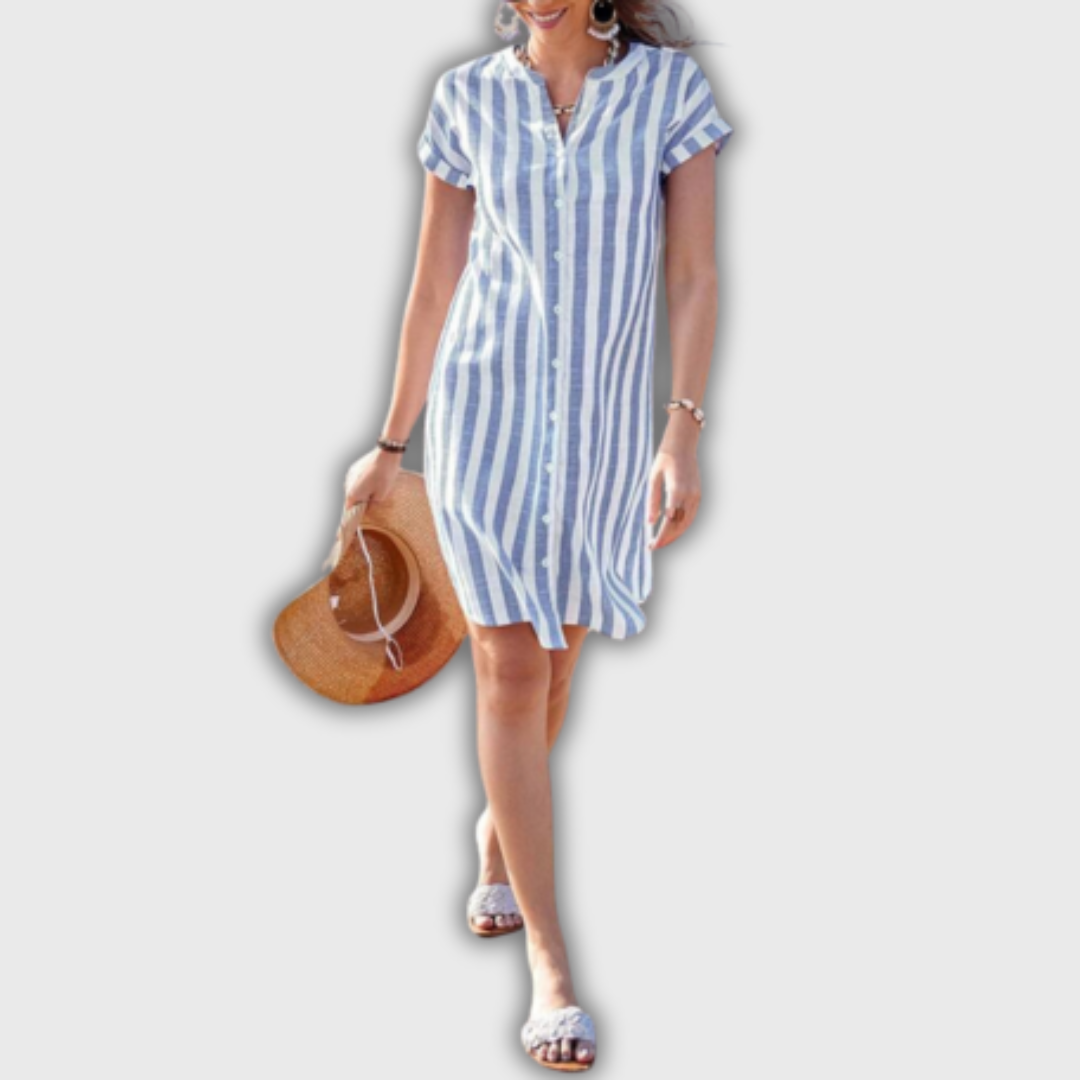 Pastora | Vestido midi de rayas