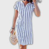 Pastora | Vestido midi de rayas