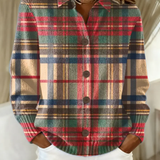 Pura | Cárdigan con botones de cuadros multicolor