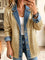 Purificación | Chaqueta vaquera patchwork con lentejuelas doradas