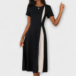 Purificación | Vestido midi negro y blanco