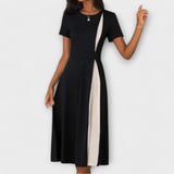 Purificación | Vestido midi negro y blanco