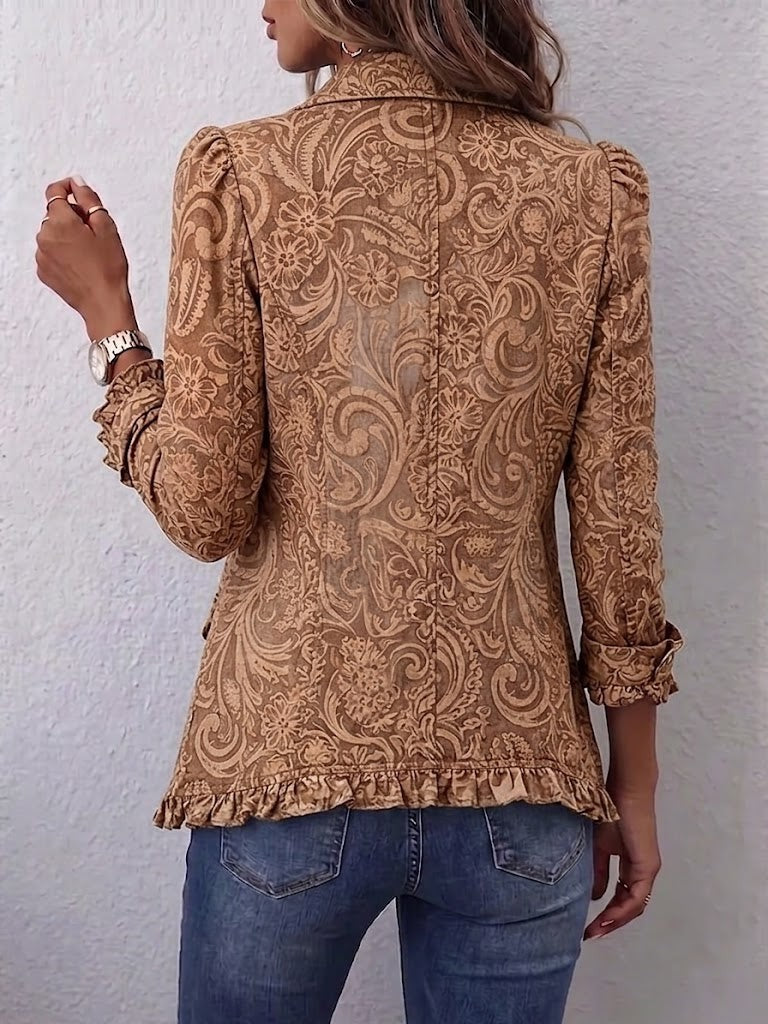 Ramona | Chaqueta de flores con volantes de aire bohemio