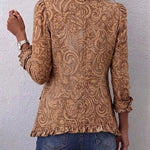 Ramona | Chaqueta de flores con volantes de aire bohemio