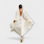 Rebeca | Vestido largo color crema