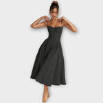 Regina | Vestido midi corsé sin mangas