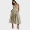 Regina | Vestido midi corsé sin mangas