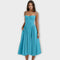Regina | Vestido midi corsé sin mangas