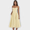 Regina | Vestido midi corsé sin mangas
