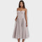 Regina | Vestido midi corsé sin mangas