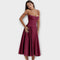 Regina | Vestido midi corsé sin mangas
