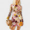Rocío | Vestido con estampado floral 3D