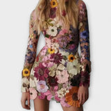 Rocío | Vestido con estampado floral 3D