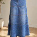 Rosaura | Falda midi vaquera
