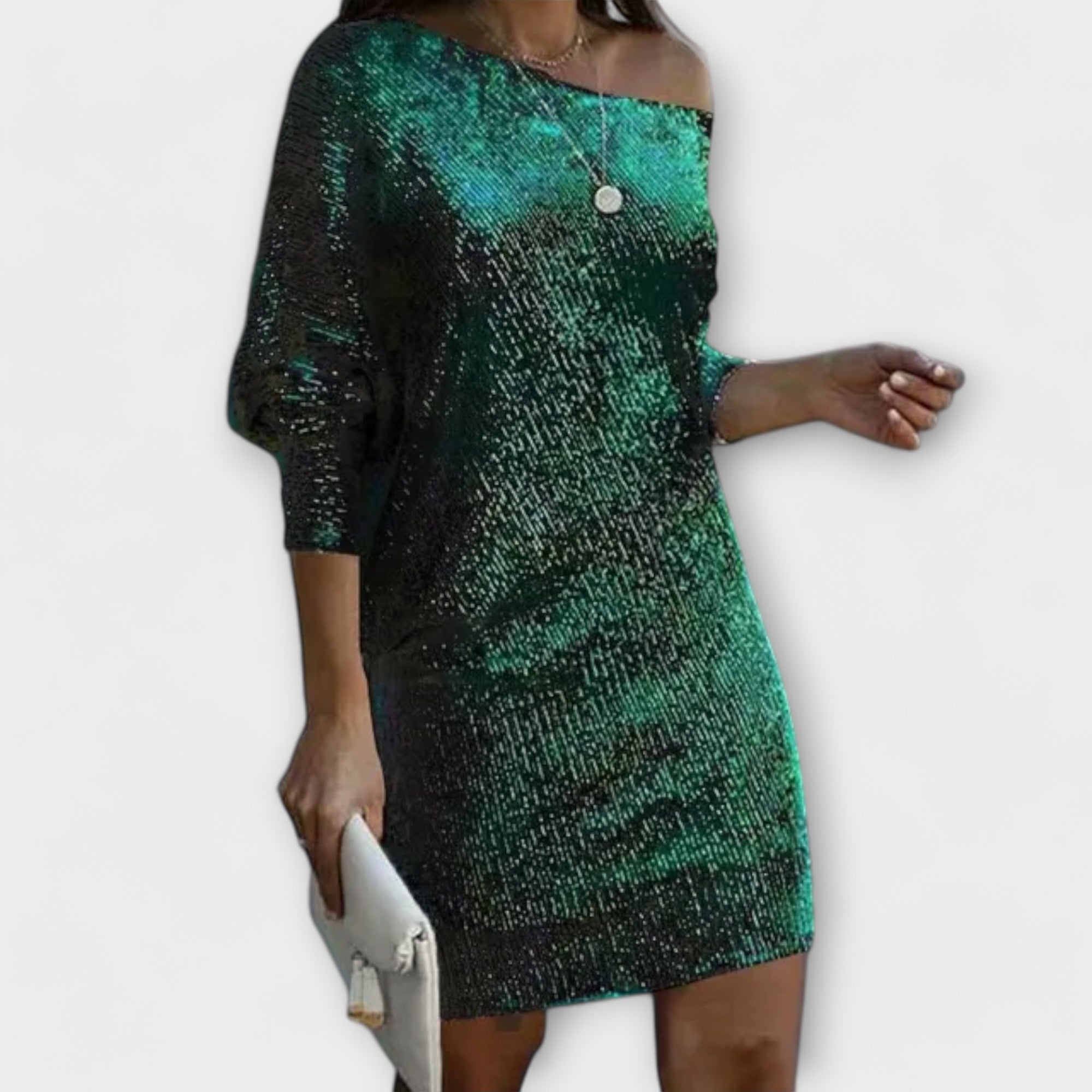 Severina | Vestido de fiesta con lentejuelas y contrastes