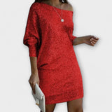 Severina | Vestido de fiesta con lentejuelas y contrastes