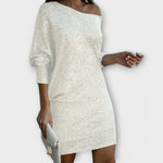 Severina | Vestido de fiesta con lentejuelas y contrastes