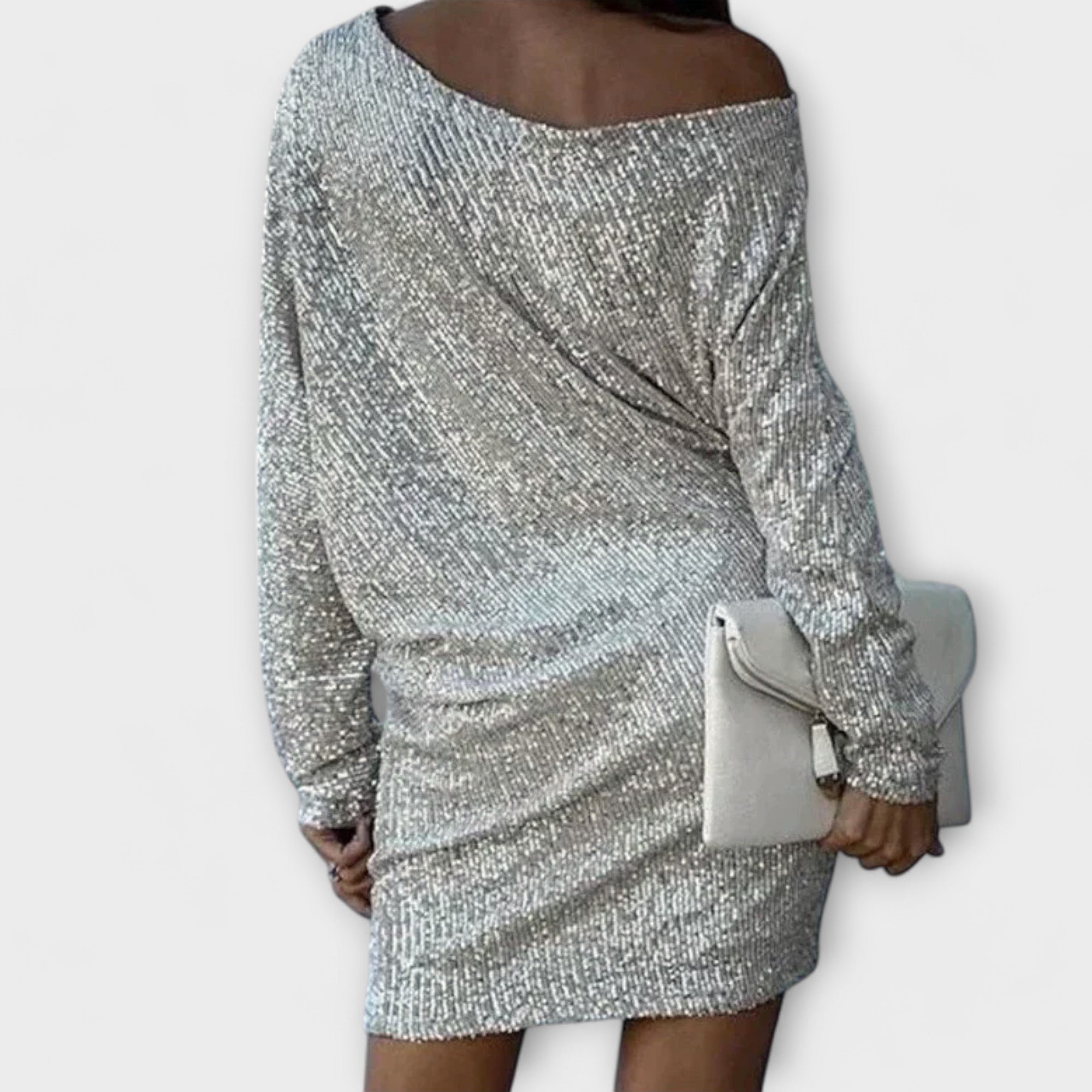 Severina | Vestido de fiesta con lentejuelas y contrastes