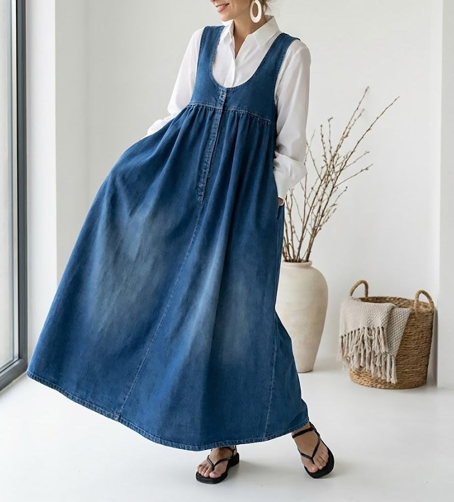 Sheila | Vestido largo vaquero vintage