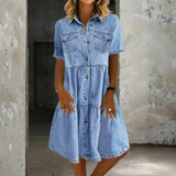 Simona | Vestido de denim chic informal