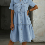 Simona | Vestido de denim chic informal
