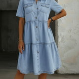 Simona | Vestido de denim chic informal