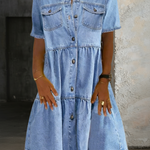 Simona | Vestido de denim chic informal