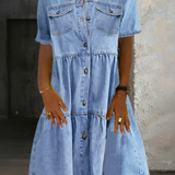 Simona | Vestido de denim chic informal