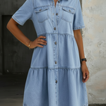 Simona | Vestido de denim chic informal