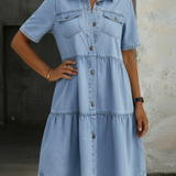 Simona | Vestido de denim chic informal