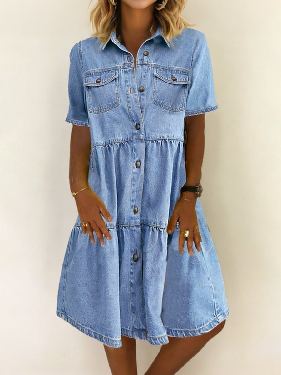 Simona | Vestido de denim chic informal