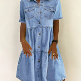 Simona | Vestido de denim chic informal