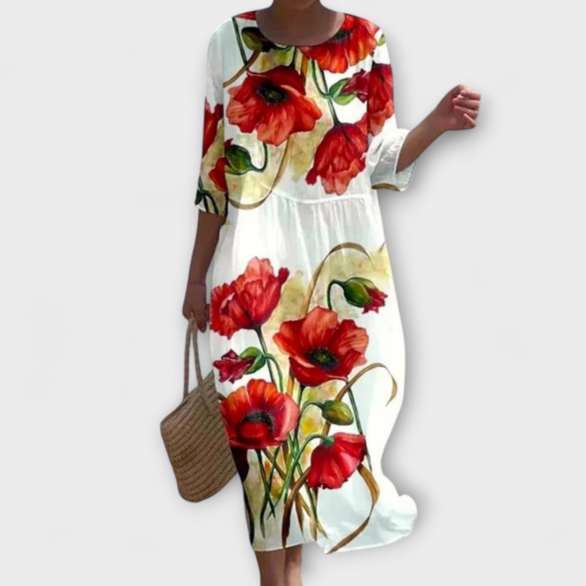 Simona | Vestido largo de flores elegante