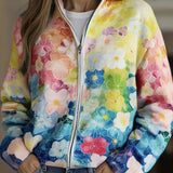 Sonia | Cárdigan con estampado floral en acuarela