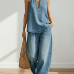 Tamara | Conjunto de denim de dos piezas