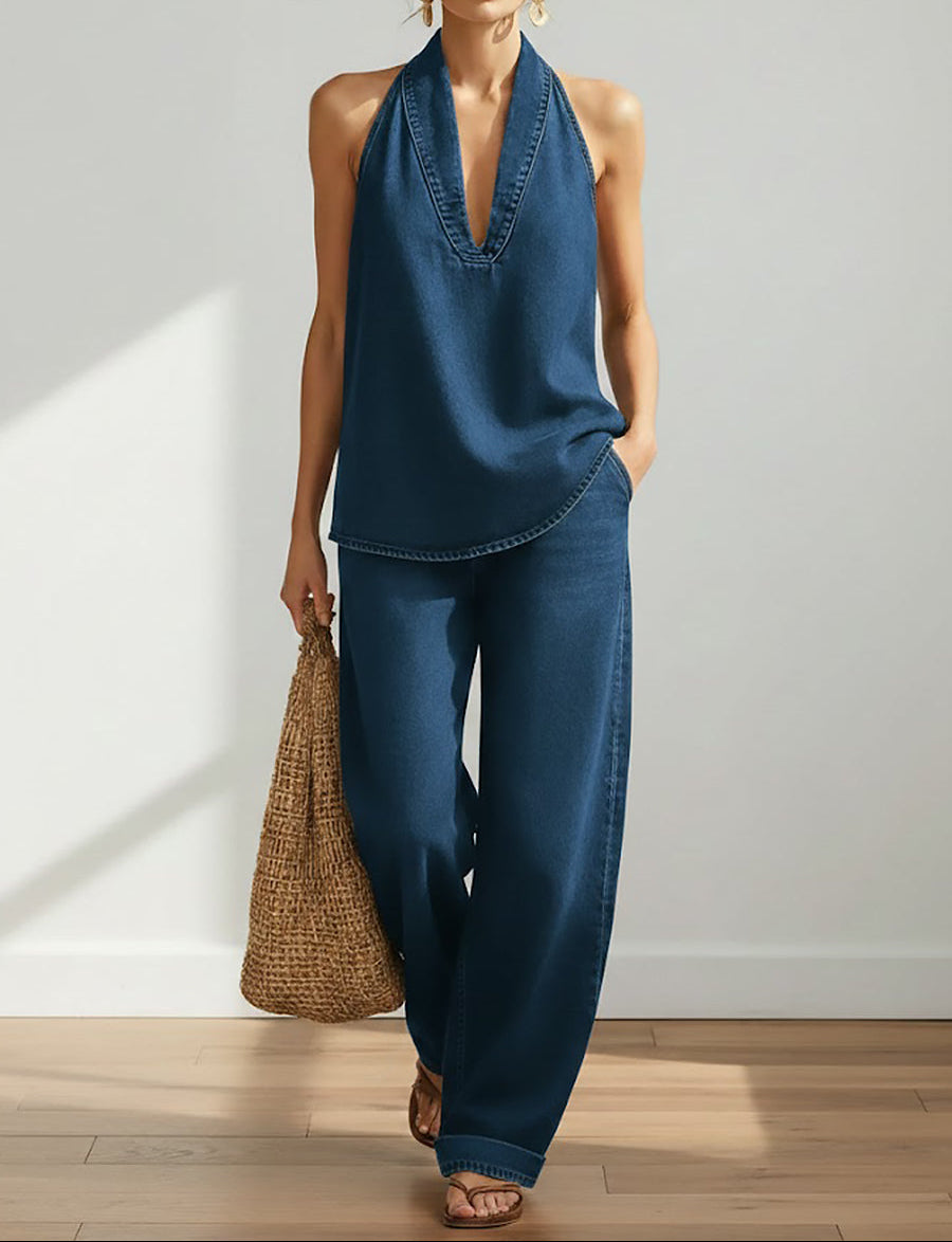 Tamara | Conjunto de denim de dos piezas