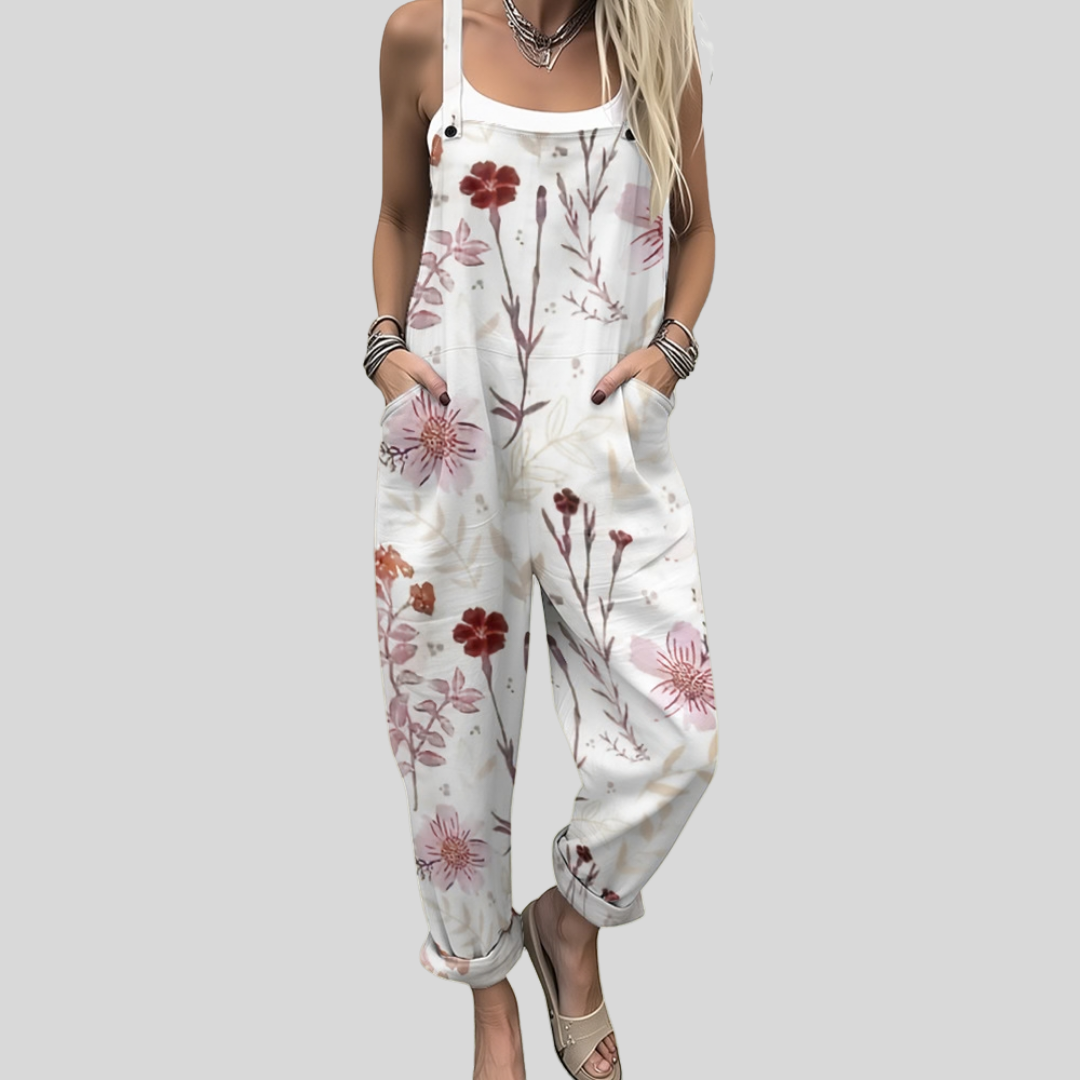 Tatiana | Peto blanco con flores rojas