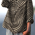 Telma | Blusa informal con estampado de líneas circulares