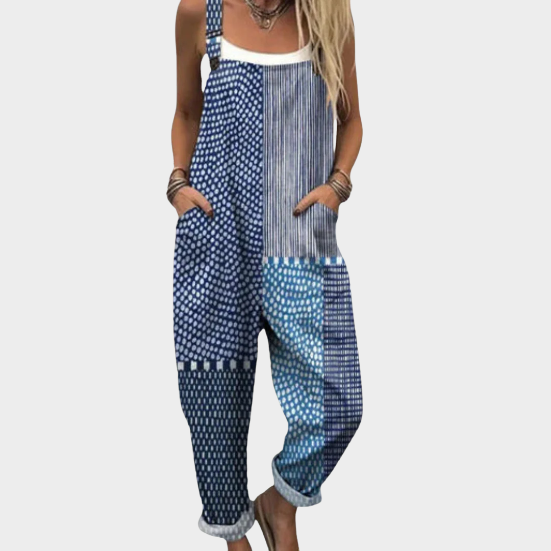 Telma | Peto azul bohemio de patchwork