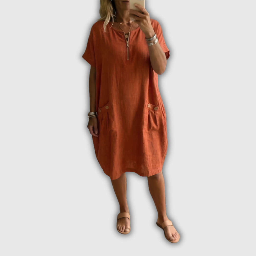 Telma | Vestido con cierre de cremallera