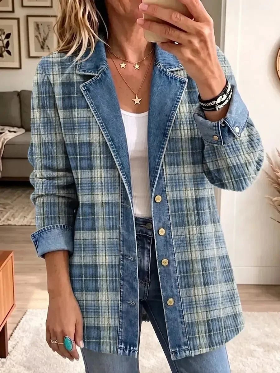 Teresa | Chaqueta vaquera con estampado artístico