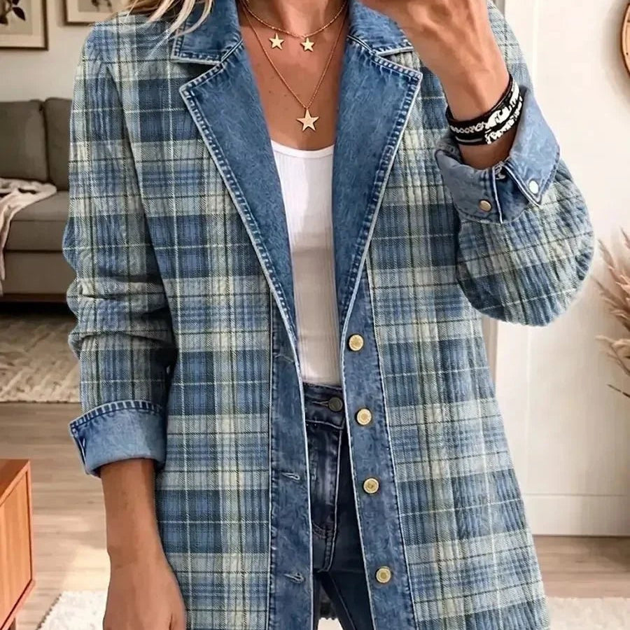 Teresa | Chaqueta vaquera con estampado artístico
