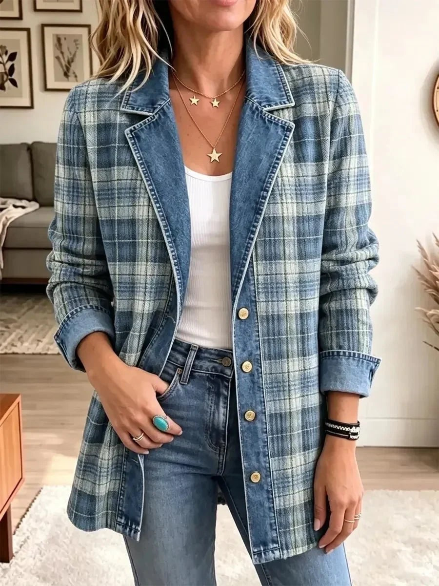 Teresa | Chaqueta vaquera con estampado artístico